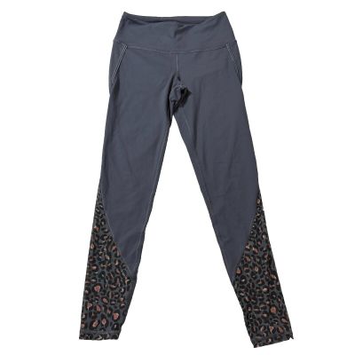 Victoria Sport Women SMALL Legging Gray Knockout Tight Leopard Mesh Activewear